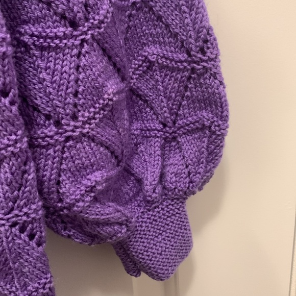 Purple knitted sweater L - Picture 4 of 5